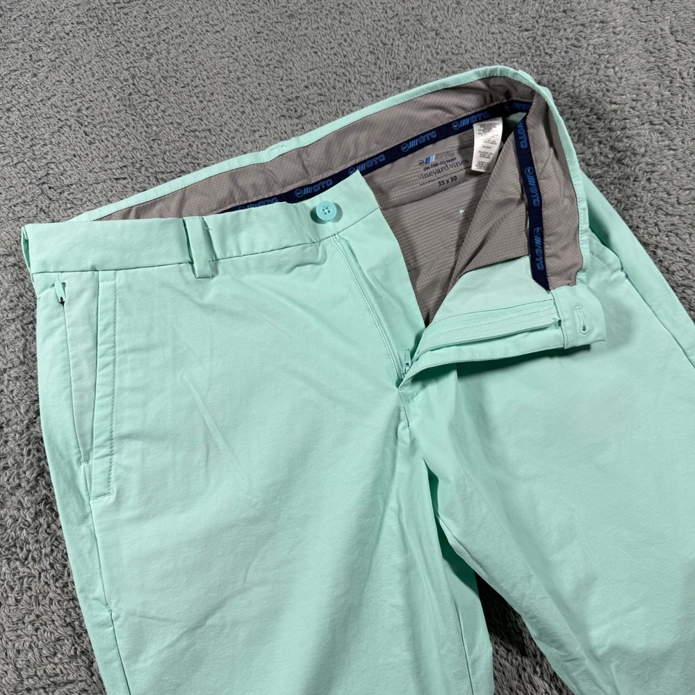 Vineyard Vines On-The-Go Pant Mens‎ 35x30 Mint Green Performance Chino Stretch